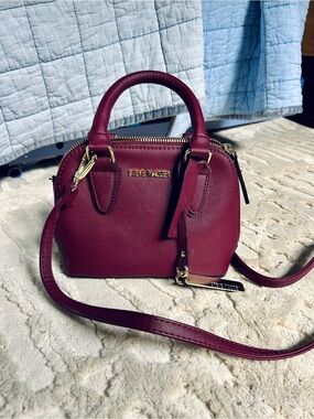 Wine Colored Steve Madden Burgundy Small Dome Satchel - Top-Handle Crossbody